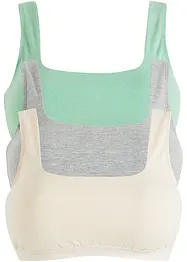 Bralette met biologisch katoen (set van 3), bonprix