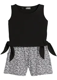 Meisjes jersey top en short met biologisch katoen (2-dlg. set), bonprix