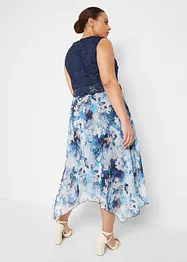 Chiffon jurk met sierlijk kant, bonprix