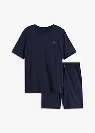 T-shirt en shirt bermuda (2-dlg. set) van biologisch katoen, bonprix