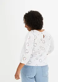 Blouse met broderie anglaise, bonprix