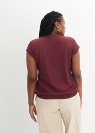 Jersey shirt met structuur en knoopdetail, bpc bonprix collection