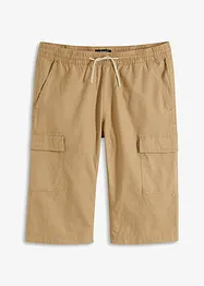 Cargo instapbermuda met linnen, regular fit, bonprix