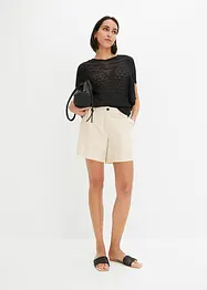 Rechte short met linnen, bpc bonprix collection