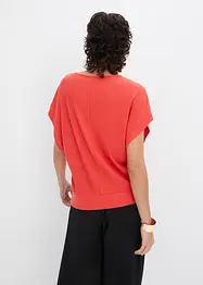 Geribd shirt met vleermuismouwen, bonprix