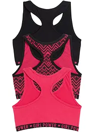 Meisjes bralette met biologisch katoen (set van 3), bonprix