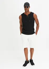 Muscle shirt met vetersluiting, John Baner JEANSWEAR