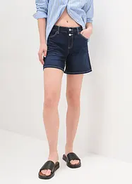 Mid waist jeans short met biologisch katoen, wide leg, John Baner JEANSWEAR