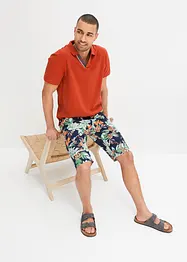 Chino bermuda met print, slim fit, bpc selection