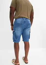 Lange jeans short met cargozakken, regular fit, John Baner JEANSWEAR