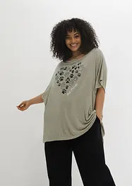 Bigshirt met print van licht materiaal, bonprix