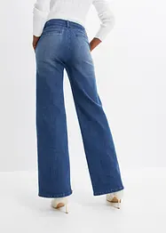 Wide leg jeans met mid waist, bonprix