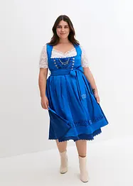 Dirndl met satijnen schort met borduursel (2-dlg. set), bonprix