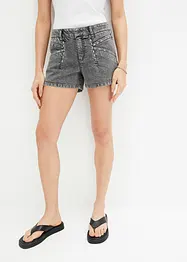 Jeans short met studs, bonprix