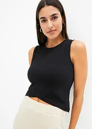 Cropped top van katoen-stretch, bonprix