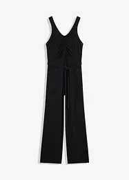 Jersey jumpsuit met plooitjes, bonprix