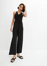 Jersey jumpsuit met plooitjes, bonprix