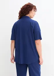 Geribde blouse met knoopsluiting, bonprix