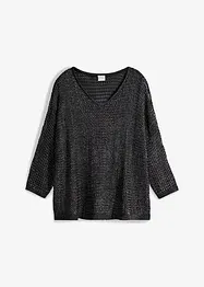Ajour trui met glitter, bonprix