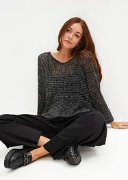 Ajour trui met glitter, bonprix