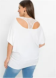 Vleermuisshirt met kant, bonprix