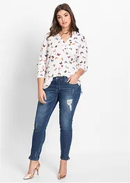 Blouse met een V-hals van soepele viscose, bonprix