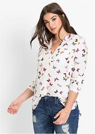 Blouse met een V-hals van soepele viscose, bonprix