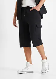 Lange sweat cargo bermuda, regular fit, bonprix