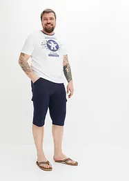 Lange sweat cargo bermuda, regular fit, bonprix