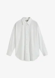Oversized overhemdblouse met knoopsluiting van katoen, bonprix