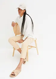 Oversized overhemdblouse met knoopsluiting van katoen, bonprix