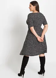 Gedessineerde jersey jurk met drapering in een zachte viscosemix, bonprix