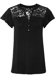 Henley shirt van een viscosemix, bonprix