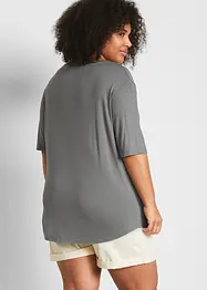 Longshirt van zachte viscose (set van 2), bonprix