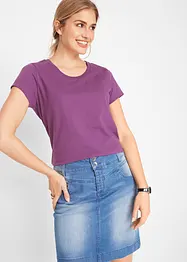 Shirt met ronde hals (set van 5), korte mouw, bonprix