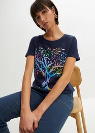 T-shirt met print van biologisch katoen, bonprix