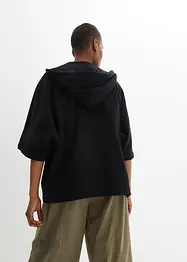 Sweatvest cape van katoen, bonprix