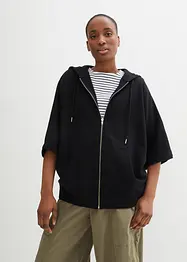 Sweatvest cape van katoen, bonprix
