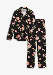 Pyjama met knoopsluiting en steekzakken (2-dlg. set), bonprix