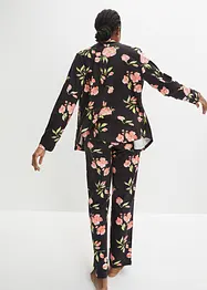 Pyjama met knoopsluiting en steekzakken (2-dlg. set), bonprix