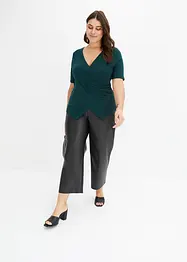 Shirt met viscose in wikkellook, bonprix