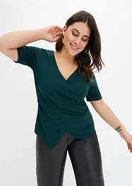Shirt met viscose in wikkellook, bonprix