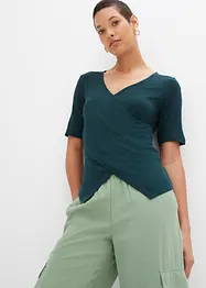 Shirt met viscose in wikkellook, bonprix