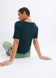Shirt met viscose in wikkellook, bonprix