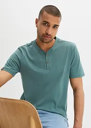 Henley shirt, korte mouw (set van 2) van biologisch katoen, bonprix