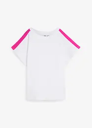 T-shirt met volantmouwen en neon tapes, bonprix