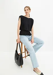 Mouwloos shirt met schoudervullingen, bonprix