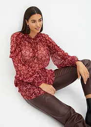 Chiffon blouse met ruches, bonprix