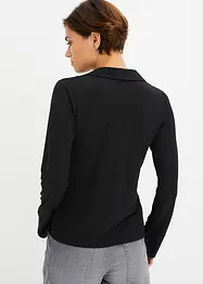 Crêpe shirt met plooitjes, bonprix