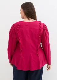 Blouse met volants van soepele viscose, bonprix